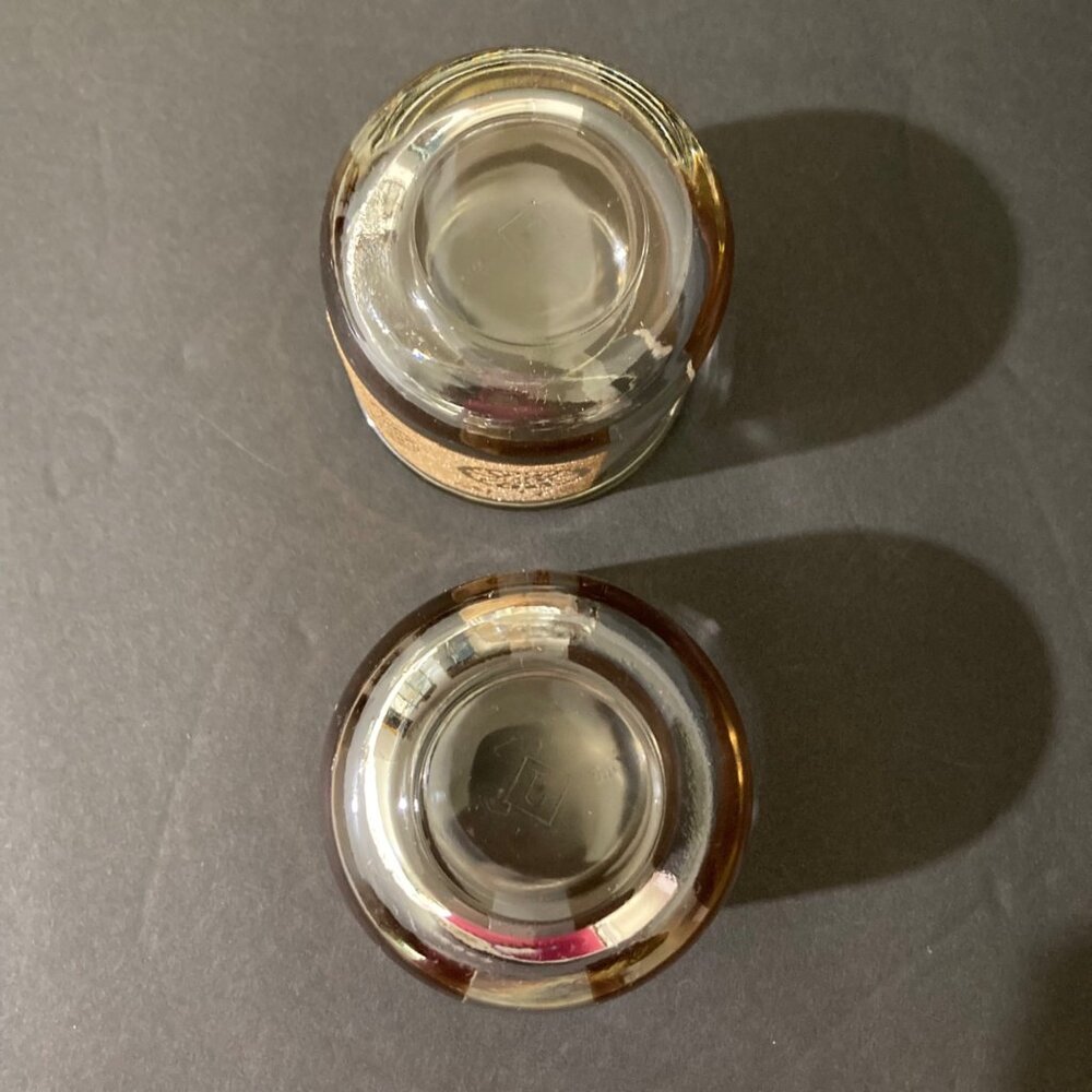 Culver Glass 22kt Gold Gilt Condiment Or Olive Onion Barware Set of 2 - Picture 8 of 10